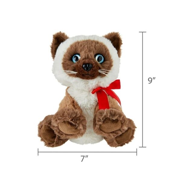 New Easter Valentine's Day Christmas Siamese Cat Plush Toy 9" Way To Celebrate - Picture 5 of 5